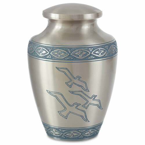 Delphia Wings Brass Urn