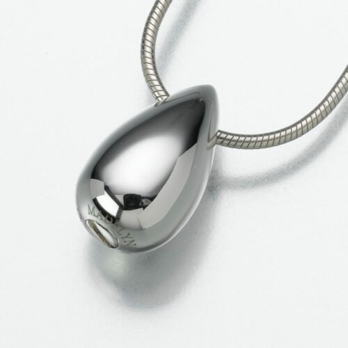 Sterling Silver Slide Teardrop Pendant