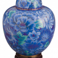 Azure Blue Cloisonne Urn