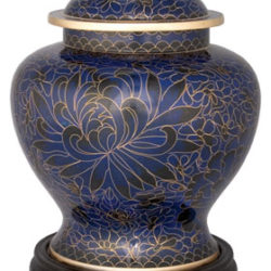 Royal Blue Cloisonne Urn
