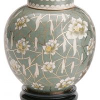 Pear Blossom Cloisonne Urn