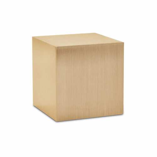 Brushed Bronze Cube Keepsake Urn