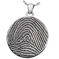 Round Fingerprint Pendant