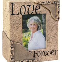 Love Textured Stone Photo Urn