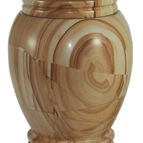 Teakwood Marble Cremation Urn