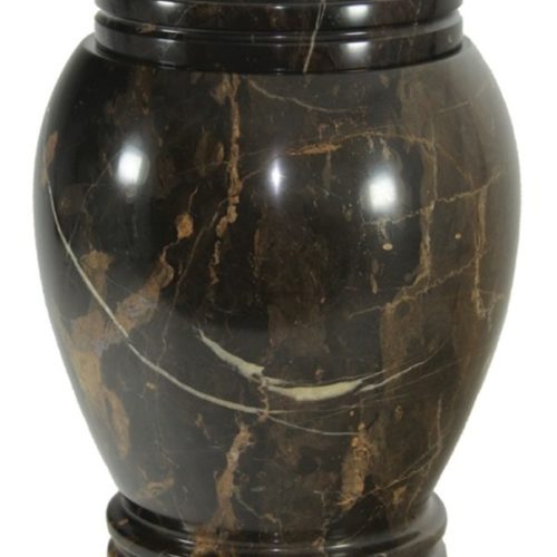 Dark Orchid Marble Cremation Urn