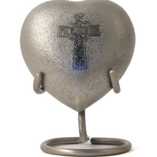 Celtic Cross Heart Keepsake Urn