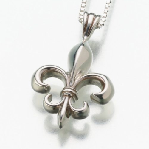 Sterling Silver Fleur de Lis Cremation Pendant