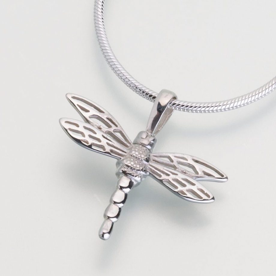Sterling Silver Dragonfly Cremation Pendant