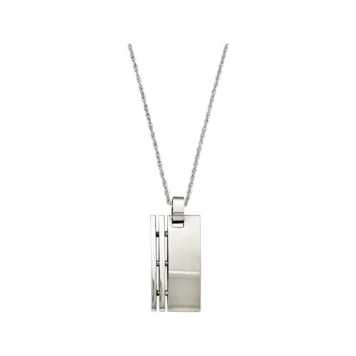 Men's Rectangle Cremation Necklace