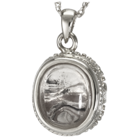 Glass Oval Cremation Pendant