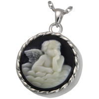 Angel in Heaven Cameo Cremation Pendant