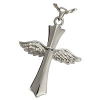 Winged Cross Cremation Pendant