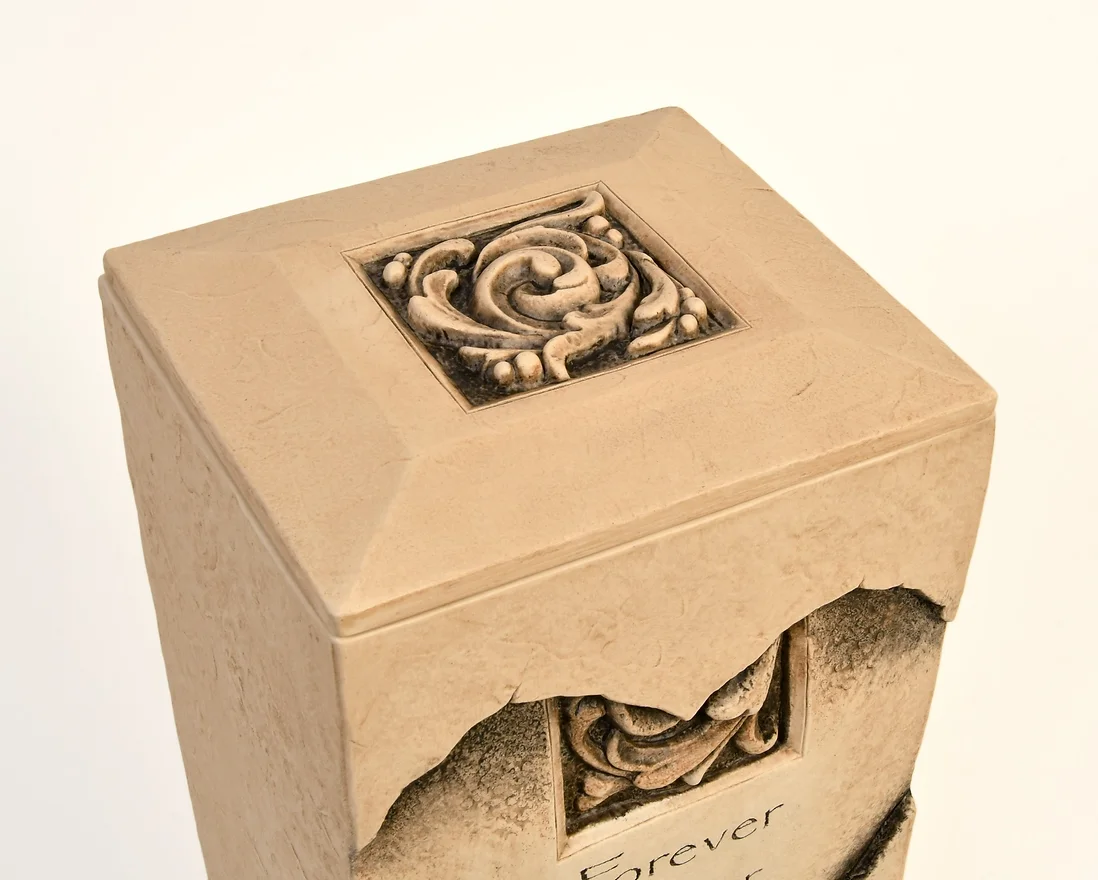 Forever Heart Textured Stone Urn - Image 3
