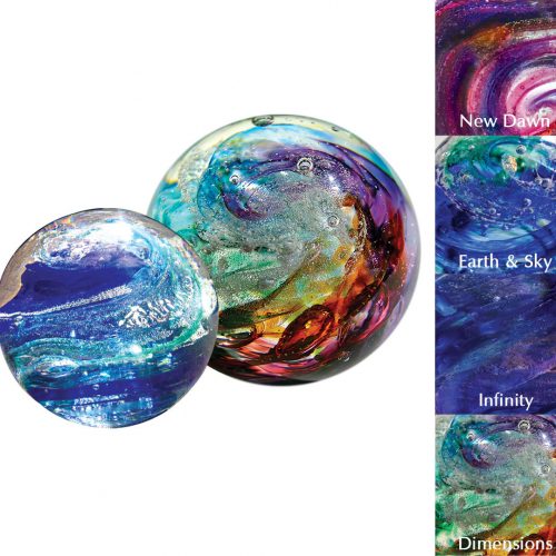 Small Sphere Cremation Art Glass