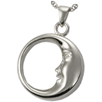 Silver Goodnight Moon Cremation Pendant