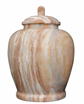 Pink Natural Marble Cremation Urn