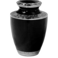 Mother of Pearl Black Brass Urn