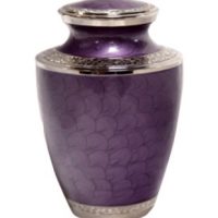 Mother of Pearl Purple Brass Urn