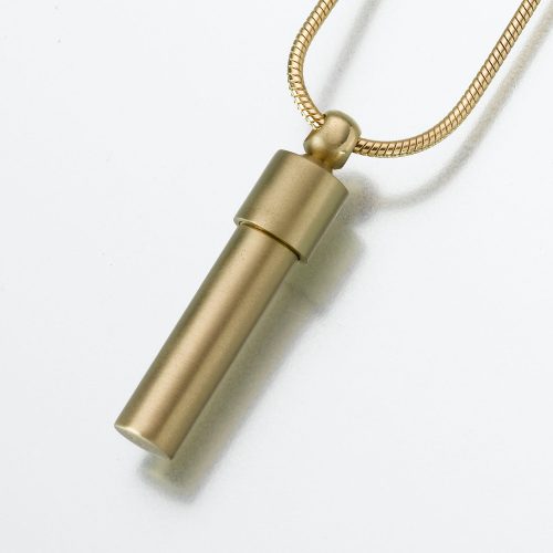 Bronze Cylinder Cremation Pendant