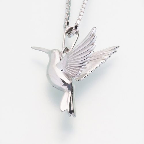 Silver Hummingbird Cremation Pendant