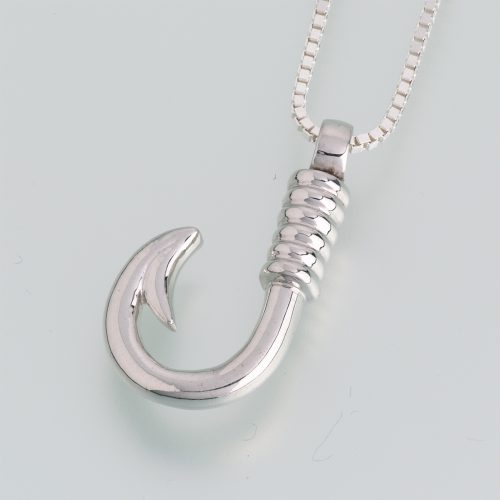 Silver Fish Hook Pendant