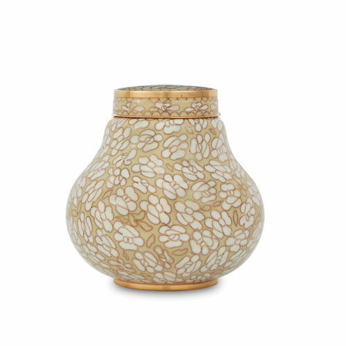 Ivory Pearl Cloisonne Urn