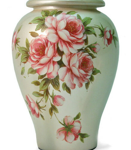 Rose Bouquet Ceramic Urn