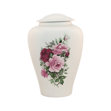 Rose Garden Ceramic Urn