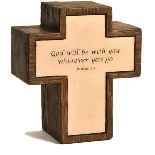 Cross Textured Stone Urn