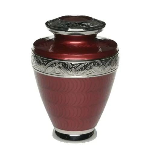 Mother Of Pearl Red Brass Urn