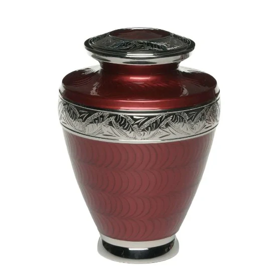 Mother Of Pearl Red Brass Urn