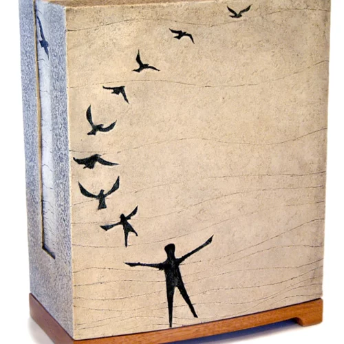 In Flight Textured Stone Urn